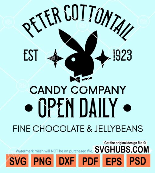 Peter cotton tail candy company open daily svg