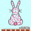 Pink leopard print easter bunny svg