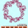 Plum blossom wreath svg
