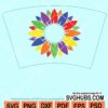 Pride month sunflower tumbler wrap svg