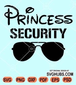 Princess security sunglasses svg