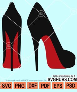 Red Bottom Stiletto Heels SVG
