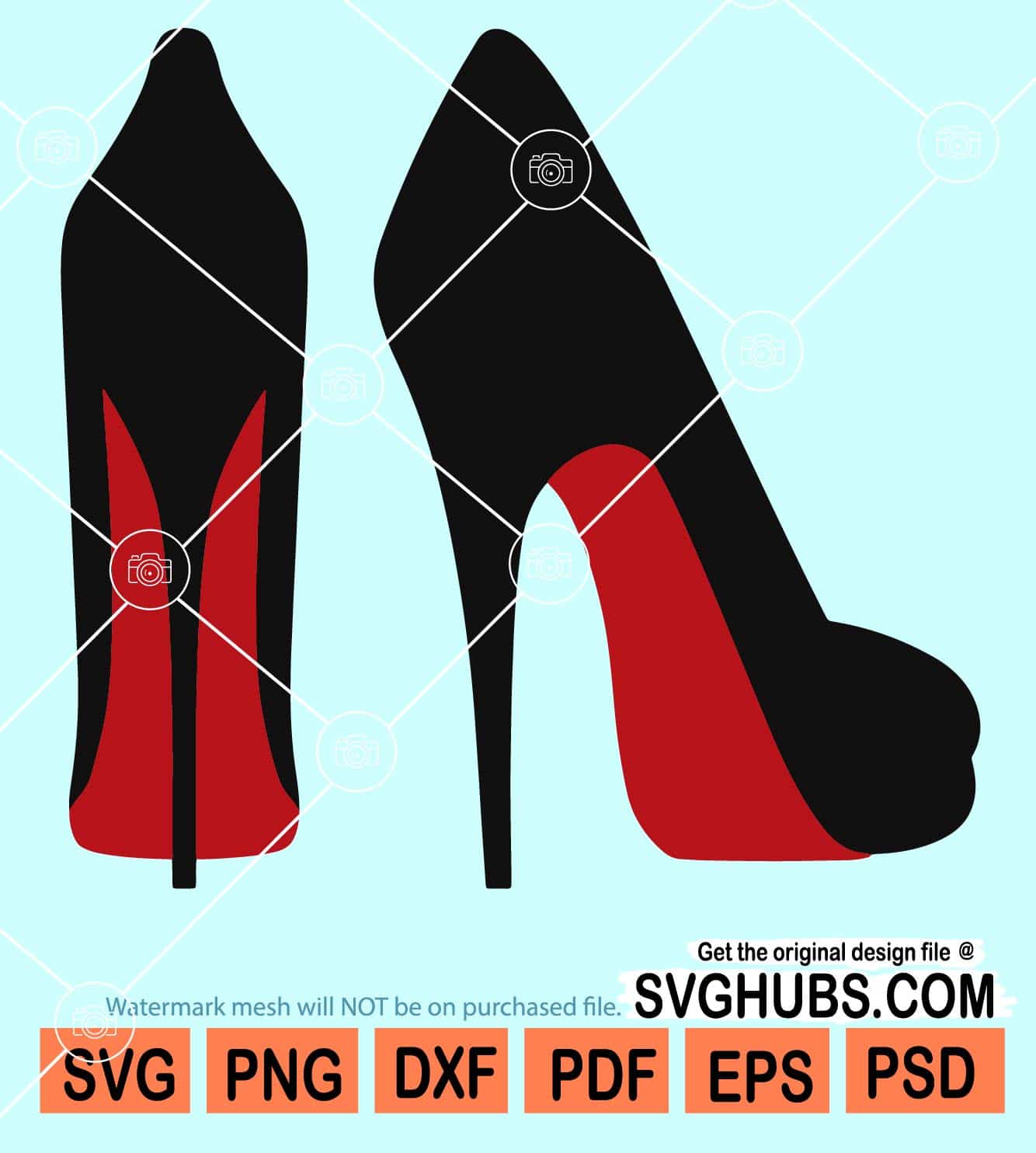 Red Bottom Stiletto Heels SVG Design, High Heel Shoe Svg Files For Cricut,  Louboutin heels SVG - Stiletto SVG Bundle - Digital Download