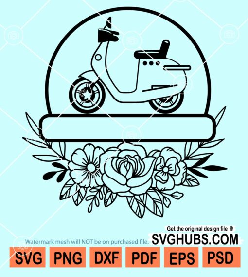 Scooter monogram svg