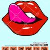 Sexy lips with tongue out svg