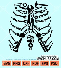 Skeleton tools design svg