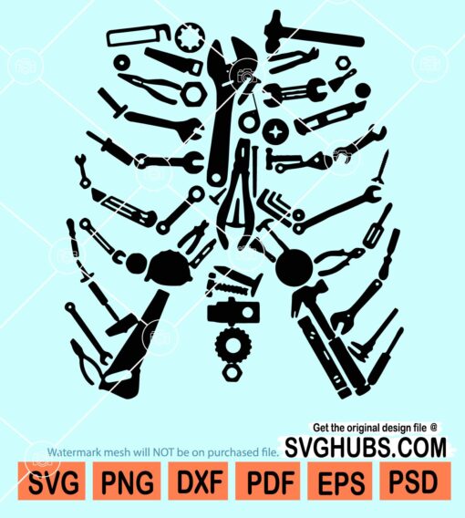 Skeleton tools design svg