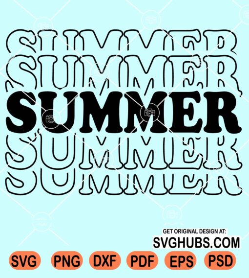 Stacked summer svg