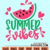 Summer vibes watermelon slice svg