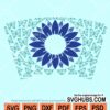 Sunflower and butterflies Starbucks cup wrap svg