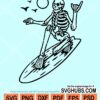 Surfing skeleton svg