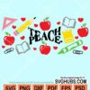 Teach peace teacher libbey wrap svg