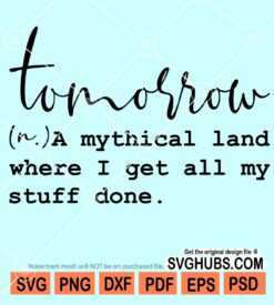 Tomorrow definition svg