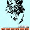 Tribal wolf svg