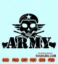US Army Veteran skull Svg