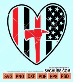 US Axe flag heart svg