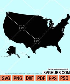 USA Map outline svg