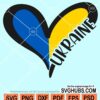 Ukraine love heart svg