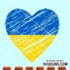 Ukraine scribble heart svg