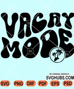 Vacay mode wavy letters svg