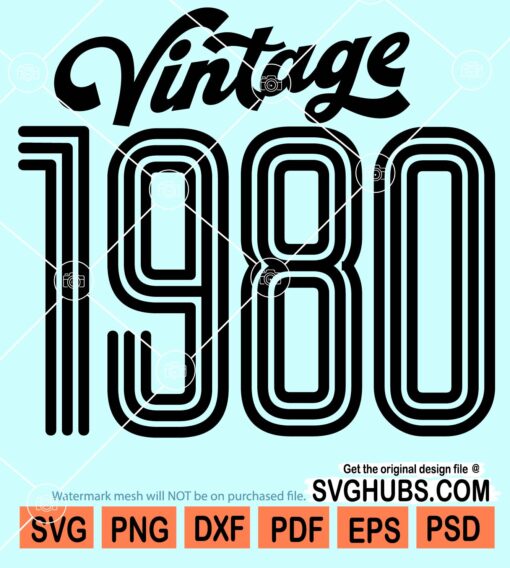 Vintage 1980 svg