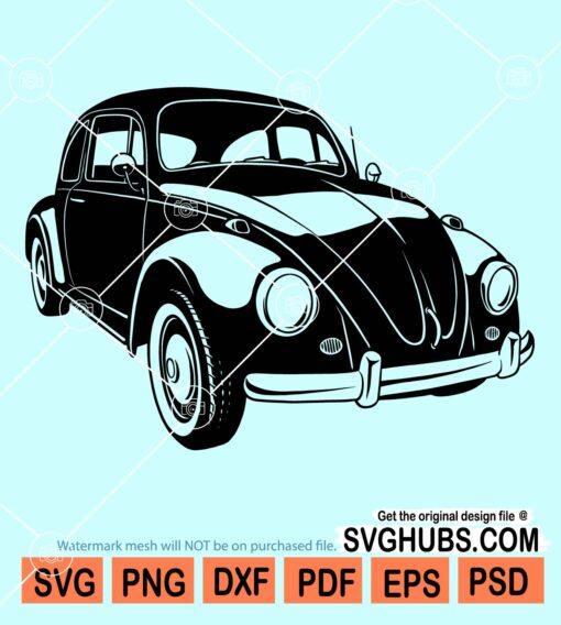 Volkswagen beetle classic car svg