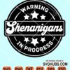 Warning shenanigans in progress svg