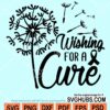 Wishing for a cure dandelion svg