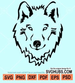 Wolf face clipart svg