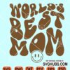 World's Best Mom wavy letters svg