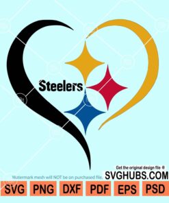 Pittsburgh Steelers Heart svg