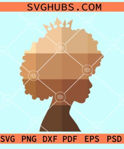 Afro woman melanin shade SVG