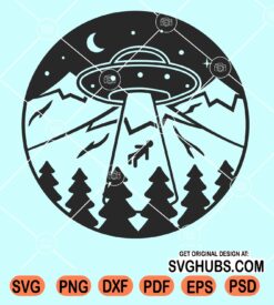 Alien abduction clipart svg