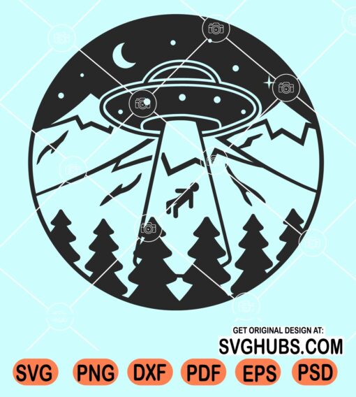 Alien abduction clipart svg