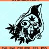 Alien smoking weed middle finger svg