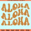Aloha wavy letters svg