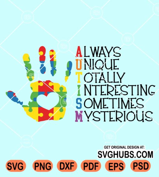 Always unique totally interesting sometimes mysterious svg