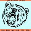 Angry bear clipart svg