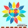 Autism sunflower svg