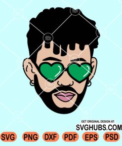 Bad bunny love sunglasses svg