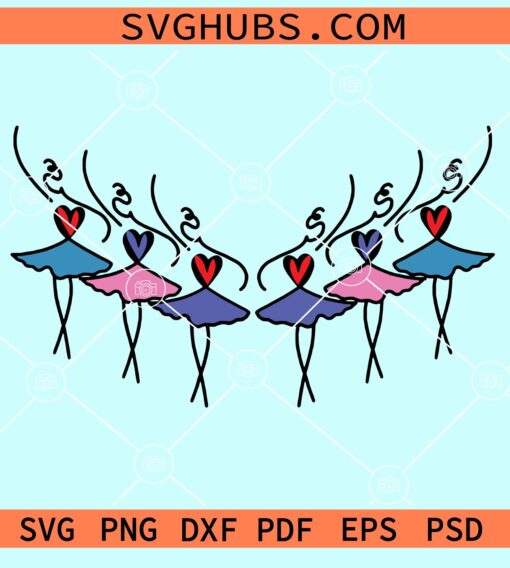 Ballerinas set svg