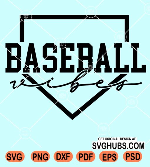 Baseball vibes svg