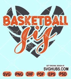 Basketball sis heart svg