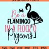 Be a flamingo in a Flock of pigeons svg