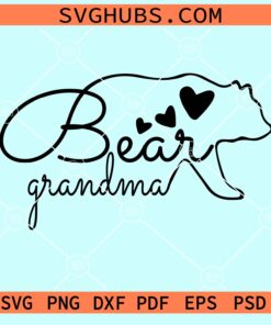 Bear grandma svg