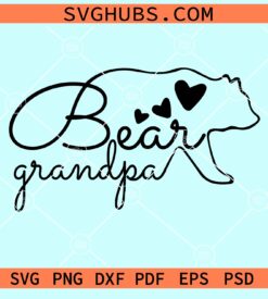 Bear grandpa svg