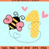 Bee 1st birthday svg, Bee birthday svg, Bumble Bee 1st Birthday SVG, Birthday shirt svg