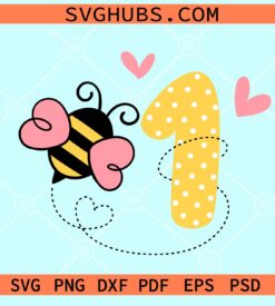 Bee 1st birthday svg, Bee birthday svg, Bumble Bee 1st Birthday SVG, Birthday shirt svg