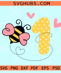 Bee 1st birthday svg, Bee birthday svg, Bumble Bee 1st Birthday SVG, Birthday shirt svg