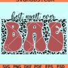 Best aunt ever leopard print svg
